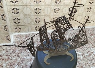 Barco de hierro forjado artesanal