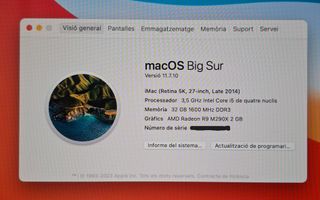 IMAC 27 RETINA 5K (2014) 32 GB de RAM