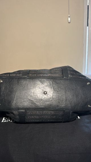Bolso Emporio Armani Negro Logo Repetido