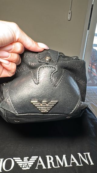 Bolso Emporio Armani Negro Logo Repetido