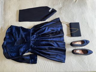 Fiesta: vestido, fajín, zapatos y bolsito