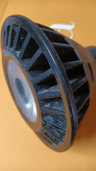 Foco E27 Negro Transparente