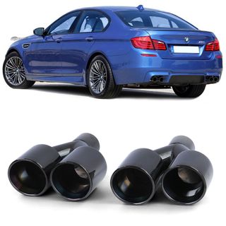 COLAS DE ESCAPE NEGRO BRILLANTE PARA BMW F10-F11 10-17