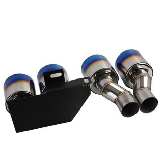 COLA + EMBELLECEDOR DE ESCAPE DOBLE DE TITANIO DUPLEX CON 4 SALIDAS LOOK-M PARA BMW F10/F11