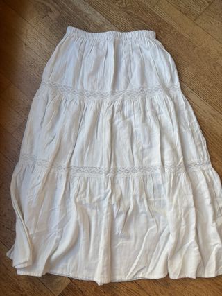 Falda Ibicenca Talla S Blanca Nueva