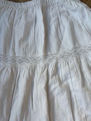 Falda Ibicenca Talla S Blanca Nueva