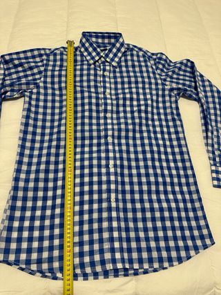 Camisa cuadros azul y blanco Talla M