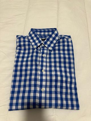 Camisa cuadros azul y blanco Talla M
