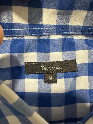 Camisa cuadros azul y blanco Talla M