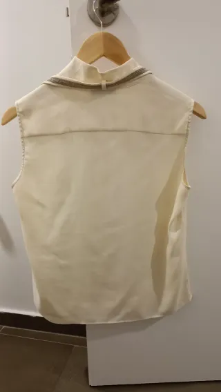 Camisa Roberto Verino blanco roto sin mangas