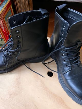 Anfibi Pelle Neri Uomo Tg. 42