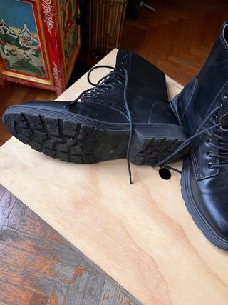 Anfibi Pelle Neri Uomo Tg. 42