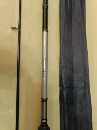 Caña de pesca con carrete y señuelos