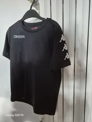 Maglia Kappa mezza manica ragazzo nera