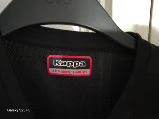 Maglia Kappa mezza manica ragazzo nera