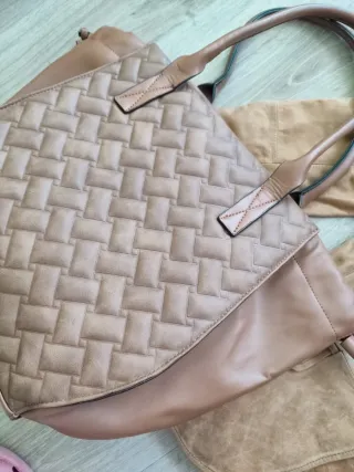 Blazer Zara Piel Talla 38 + Bolso