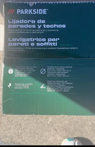 Lijadora de paredes y techos Parkside