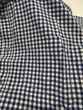 Camisa H&M cuadros azul y blanco Talla L