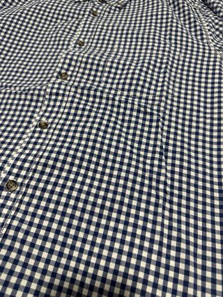 Camisa H&M cuadros azul y blanco Talla L