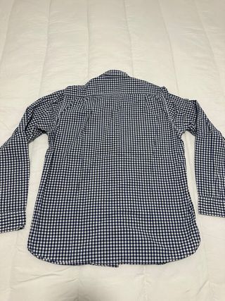 Camisa H&M cuadros azul y blanco Talla L