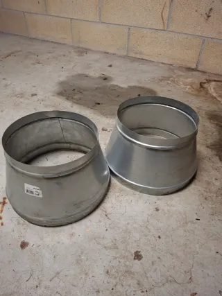 2  Reducciónes metálica 315mm a 250mm