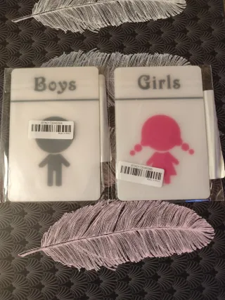 Letreros Baño Niños y Niñas pack de 6 unidades