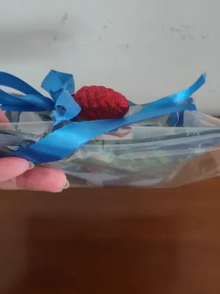 Porta cioccolatini natalizio in vetro confezione r