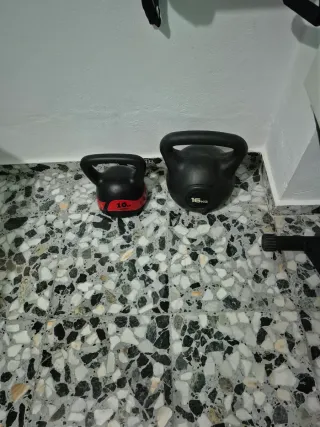 2 Mancuernas Kettlebell 10kg y 16kg