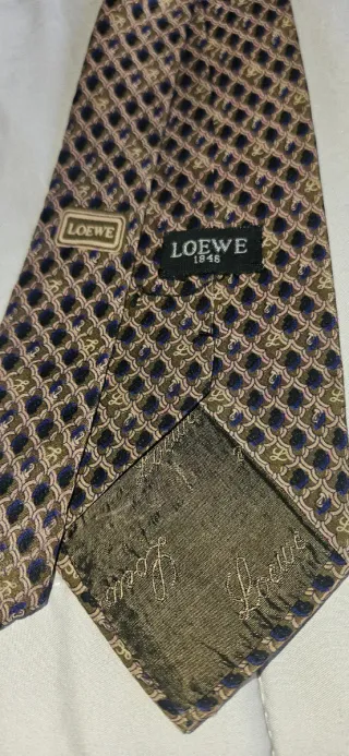 Corbata Loewe Marrón y Dorada