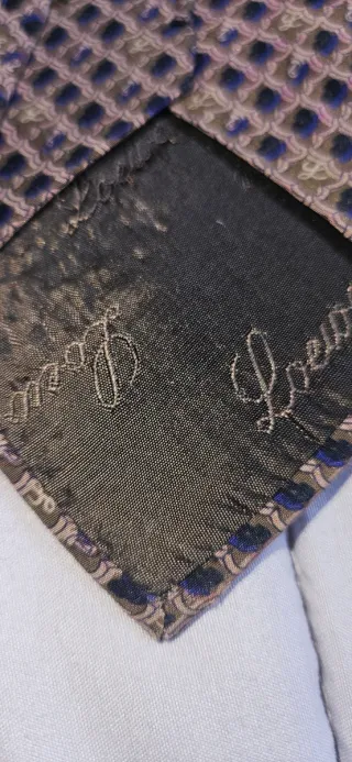 Corbata Loewe Marrón y Dorada