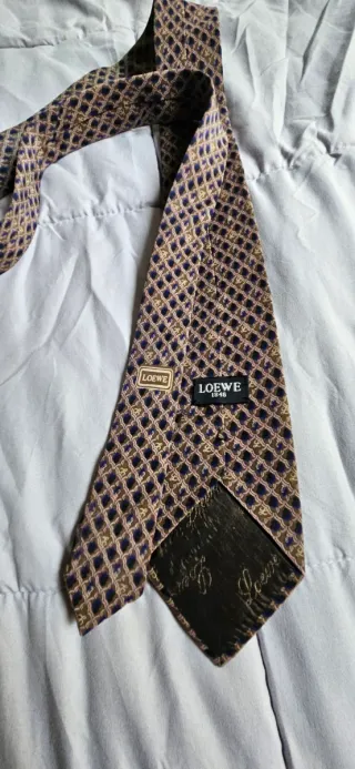 Corbata Loewe Marrón y Dorada