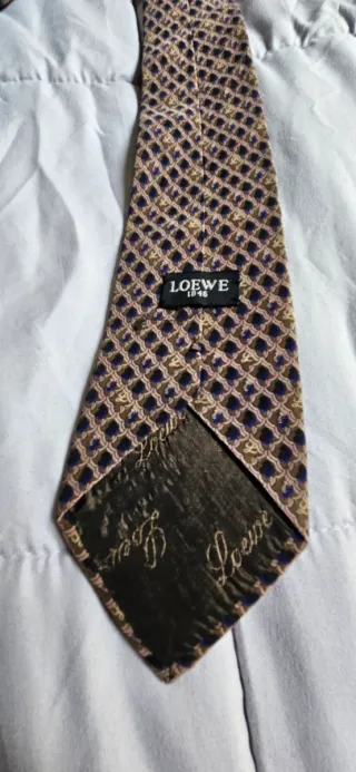 Corbata Loewe Marrón y Dorada