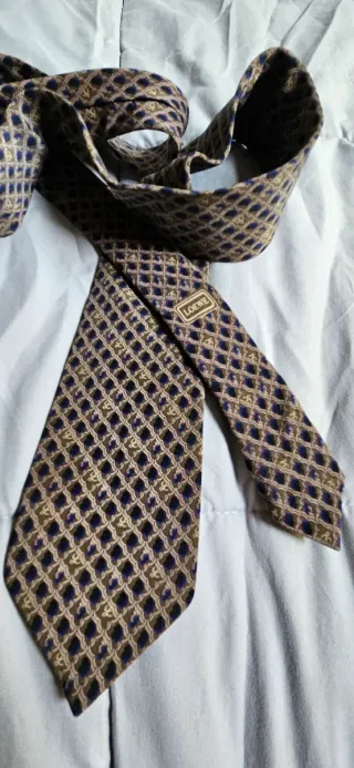 Corbata Loewe Marrón y Dorada