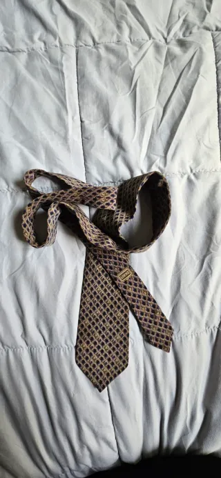 Corbata Loewe Marrón y Dorada