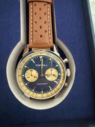 Reloj TOP HILL Cronógrafo Azul y Dorado