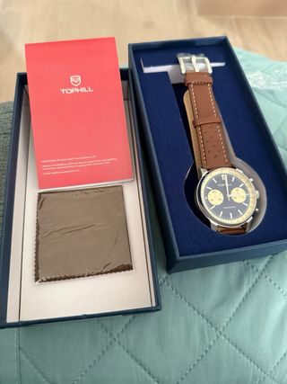 Reloj TOP HILL Cronógrafo Azul y Dorado