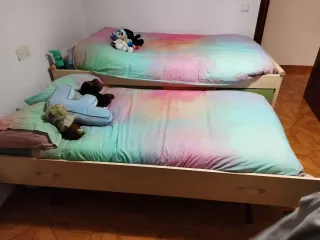 Bicama juvenil madera 90x200cm con cajones