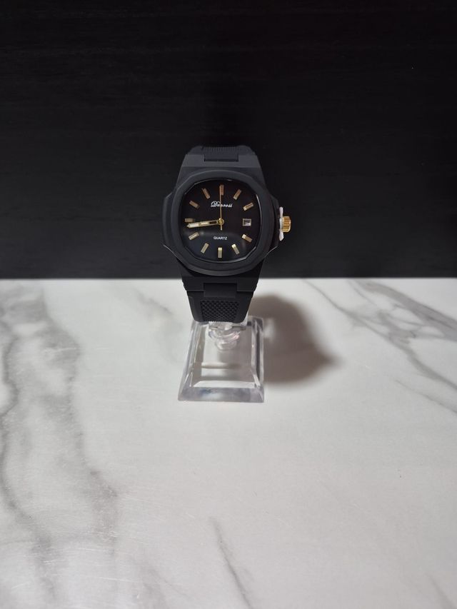 Orologio stile Nautilus 39mm nero opaco