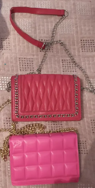 2 Bolsos de fiesta (rosa y rojo)