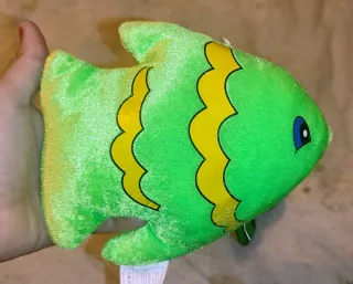 Peluche pesce verde giallo