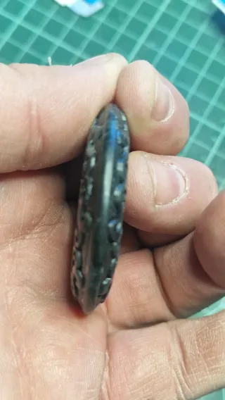 Colgante Nefrita/Jade Negro Laberinto Espiritual