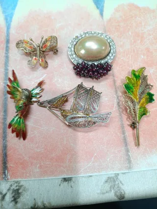 Lotto 5 spille in argento (2)