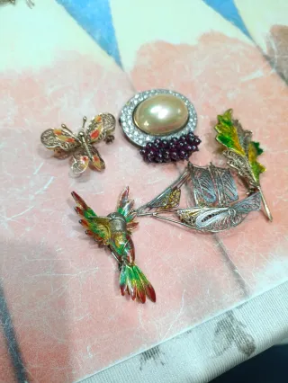 Lotto 5 spille in argento (2)