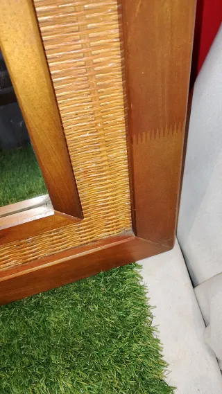 Espejo Marco Madera y Mimbre. 2a OPORTUNITAT.