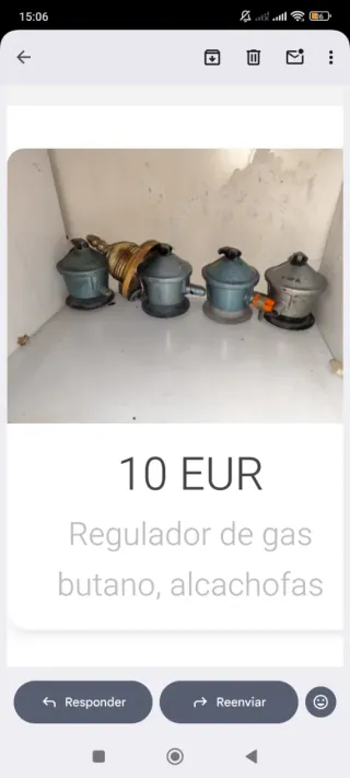 Regulador de gas butano