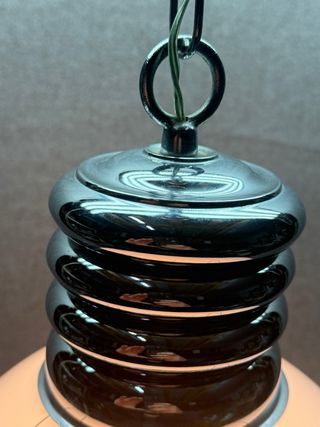 Lámpara colgante vintage cristal y metal