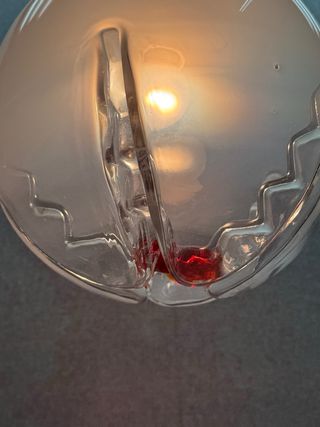 Lámpara colgante vintage cristal y metal