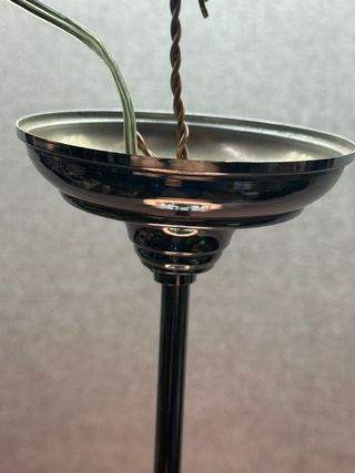 Lámpara colgante vintage cristal y metal