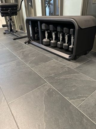 Banquillo Technogym con pesas