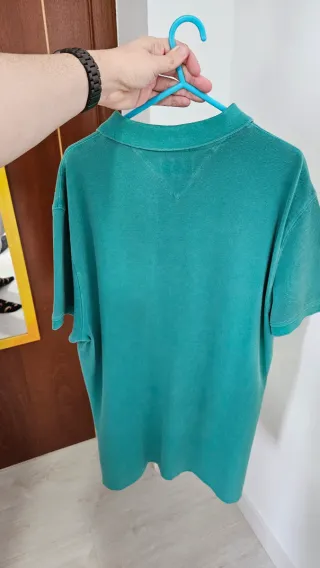 Polo Tommy Jeans Talla M Color Verde Azulado